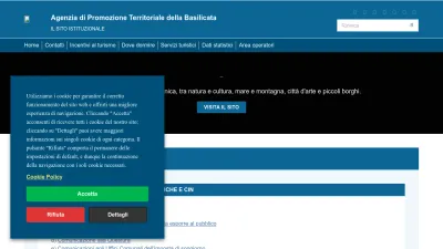 Screenshot of Aptbasilicata.it