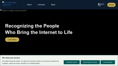 Screenshot of Internethalloffame.org