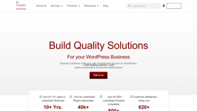 Screenshot of Wisdmlabs.com