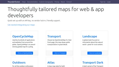 Screenshot of Thunderforest.com