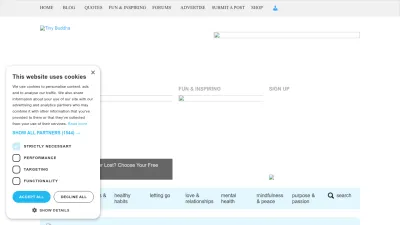 Screenshot of Tinybuddha.com