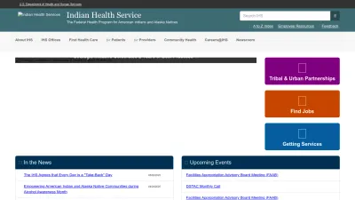 Screenshot of Ihs.gov