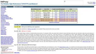 Screenshot of Haproxy.org