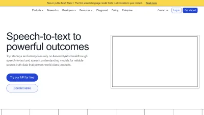 Screenshot preview of assemblyai.com