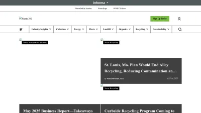 Screenshot of Waste360.com