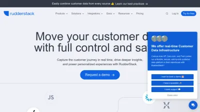 Screenshot of Rudderstack.com
