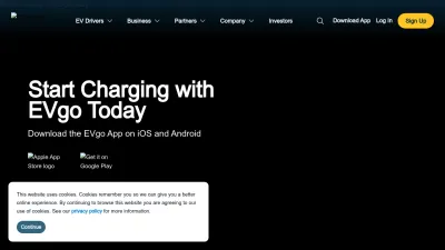 Screenshot of Evgo.com