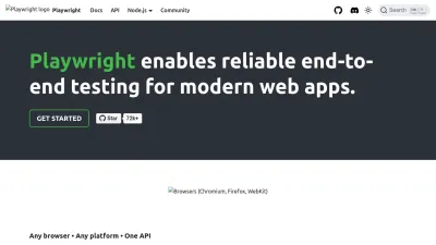 Screenshot of Playwright.dev