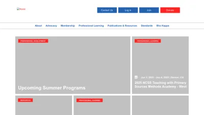 Screenshot of Socialstudies.org
