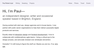 Screenshot of Paulrobertlloyd.com