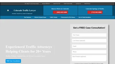 Screenshot preview of denvertrafficlawyer.com