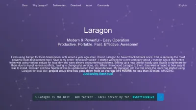 Screenshot of Laragon.org
