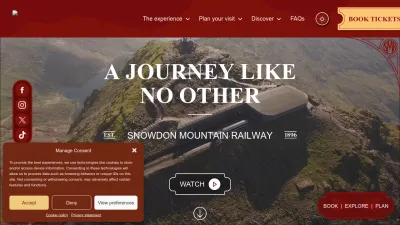 Screenshot of Snowdonrailway.co.uk