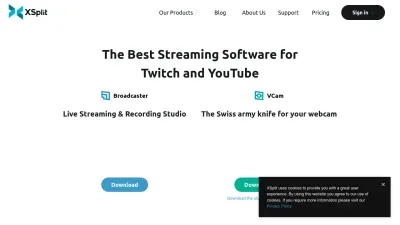 Screenshot of Xsplit.com