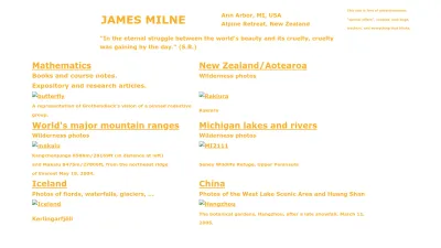 Screenshot of Jmilne.org