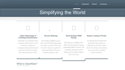 Screenshot of Openalias.org