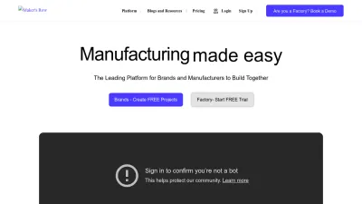 Screenshot of Makersrow.com