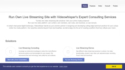 Screenshot of Videowhisper.com