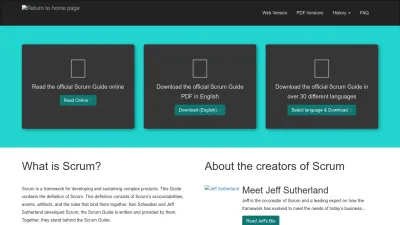 Screenshot of Scrumguides.org