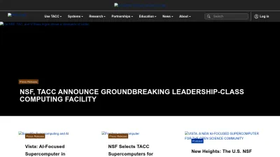 Screenshot of Tacc.utexas.edu