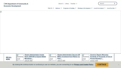Screenshot preview of dced.pa.gov