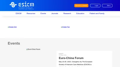 Screenshot of Esicm.org