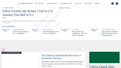 Screenshot of Usga.org