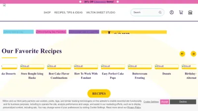 Screenshot of Wilton.com