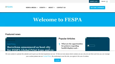 Screenshot of Fespa.com