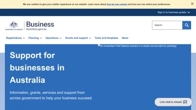 Screenshot of Business.gov.au