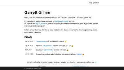 Screenshot of Grimmdude.com