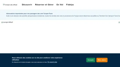 Screenshot of Tunisair.com