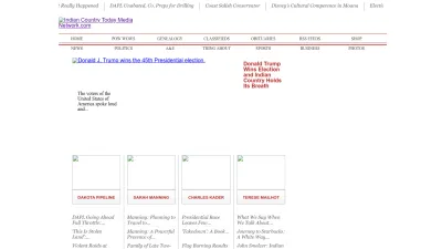 Screenshot of Indiancountrytodaymedianetwork.com