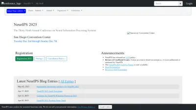 Screenshot of Neurips.cc