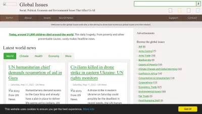 Screenshot of Globalissues.org