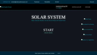 Screenshot of Solarsystemscope.com