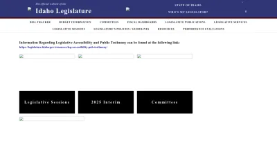 Screenshot preview of legislature.idaho.gov