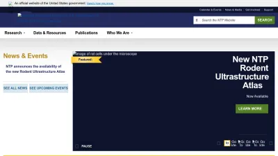 Screenshot of Ntp.niehs.nih.gov