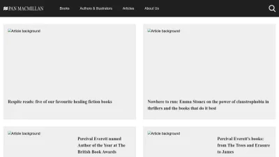 Screenshot of Panmacmillan.com