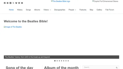 Screenshot of Beatlesbible.com