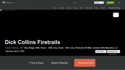 Screenshot of Ultrasignup.com