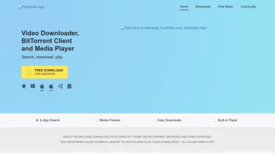 Screenshot of Frostwire.com