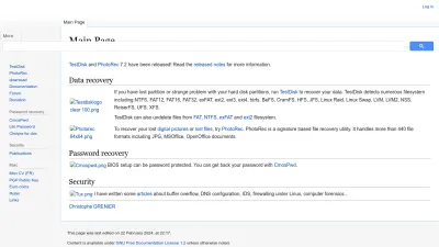 Screenshot of Cgsecurity.org