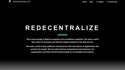 Screenshot of Redecentralize.org