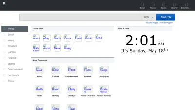 Screenshot of Excite.com