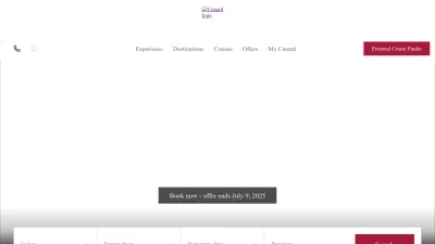 Screenshot preview of cunard.com