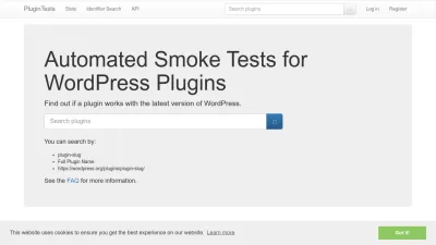 Screenshot of Plugintests.com