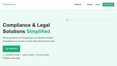 Screenshot of Websitepolicies.com