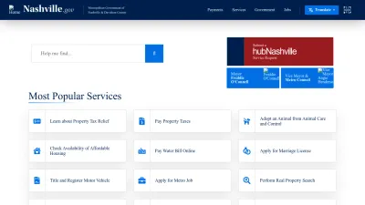 Screenshot of Nashville.gov