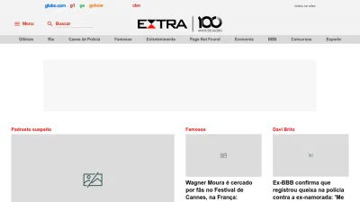 Screenshot of Extra.globo.com